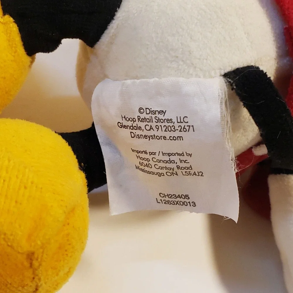 Disney Store Minnie Mouse Plush Pie Eyed Christmas Santa Hat Vintage 8